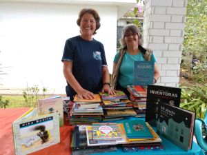 Kathy Plath and Sue Keefer raised funds for book purchases